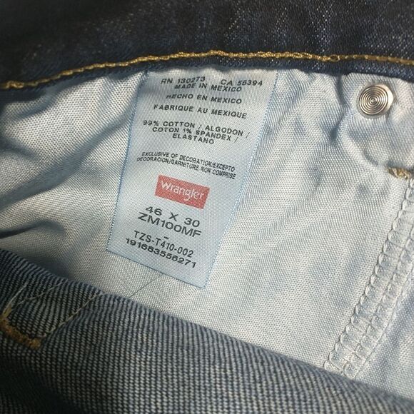 Wrangler Authentics Men's SZ 46x30 ZM1AF Regular Fit Flex Jeans. - Picture 10 of 10
